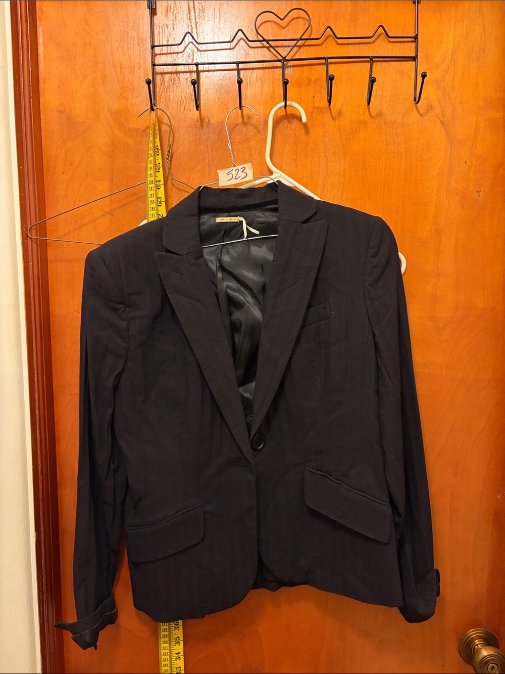 Max Studio Men's Dark Navy Single-Button Blazer